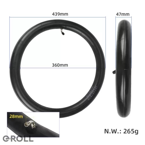 18×2,5/2,70 gumibelső – 60 fokos szeleppel, CST, 18"-os elektromos kerékpárhoz