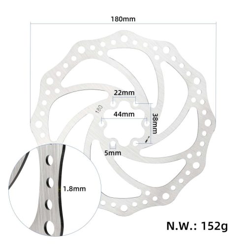 180mm féktárcsa  (6 csavaros) 