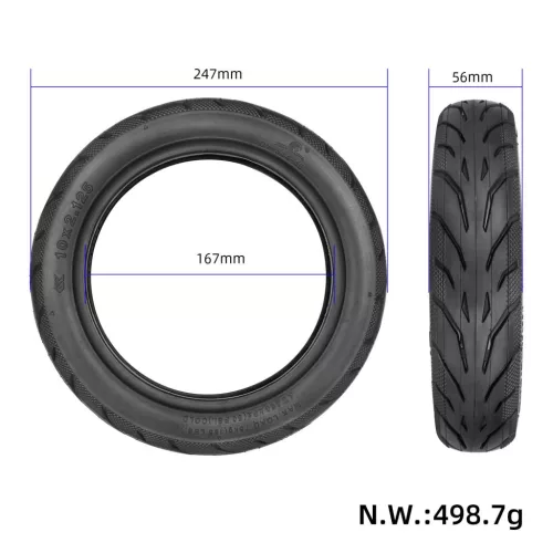 Külső gumi 10×2,125-6,5 tubeless – Yuanxing, Segway F20 / F25 / F30 / F40 és más 6,5" felnis modellek