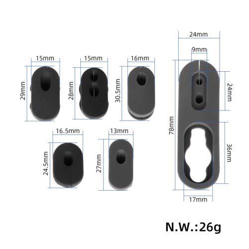 Black silicone sleeve and red magnetic cover for Xiaomi 4 Pro scooters