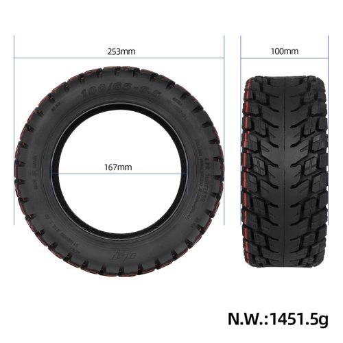 Self-repairing 100/65-6.5 Off-road Tubeless Tire 10"