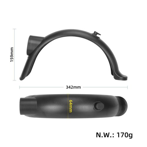 Black rear fender with hook and screws for Xiaomi 4 pro scooters