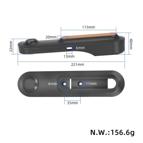 Gray left and right rear decorative Shells+yellow reflector bars for xiaomi4 Ultra scooters