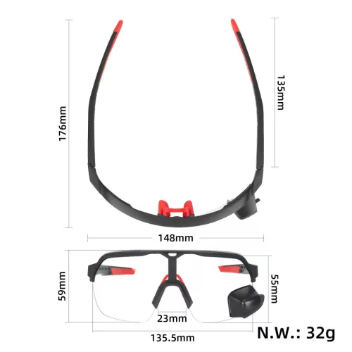 ACRUNU szemüveg visszapillantóval kékes-lilásra sötétedő/ UV védelemmel 