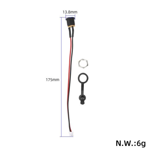 DC 5,5 × 2,1 mm töltőcsatlakozó