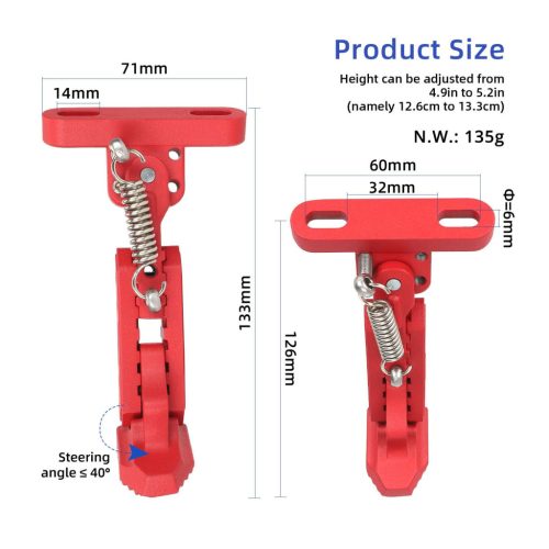 Red adjustable kickstand for F and Xiaomi 4 series scooters