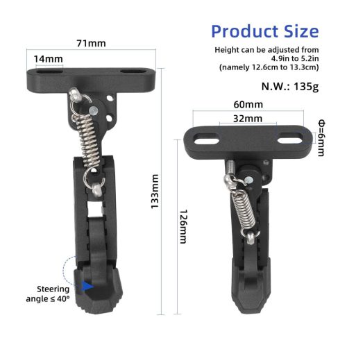  Black adjustable kickstand for F and Xiaomi 4 series scooters