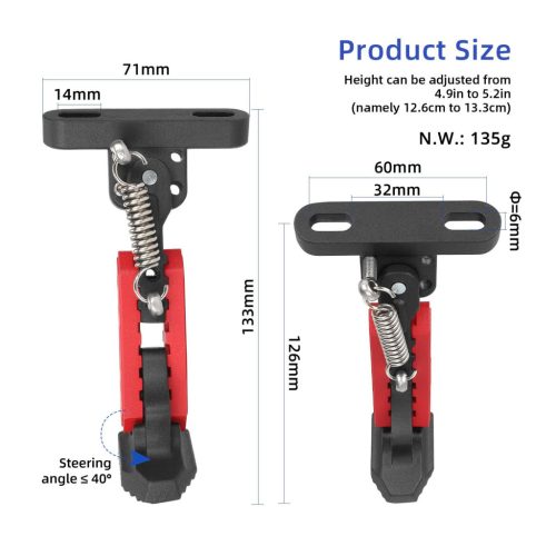 Black-Red adjustable kickstand for F and Xiaomi 4 series scooters