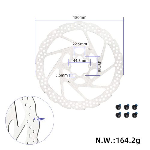 180mm féktárcsa (6 csavaros) 
