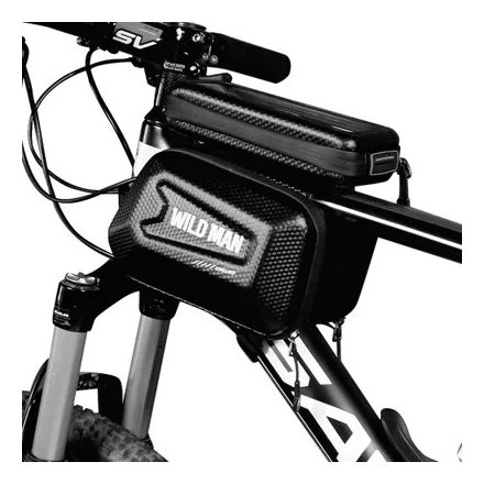 Kerékpártartó / első gerendás táska érintőképernyővel, cipzárral WILDMAN ES6 1L 4 "- 7"