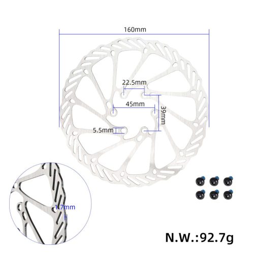 160mm féktárcsa ( 6 csavaros) 