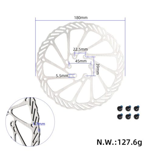 180mm brake disc with double intalling holes and 6 screws