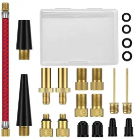 21 darabos kerékpárszelep-adapter készlet