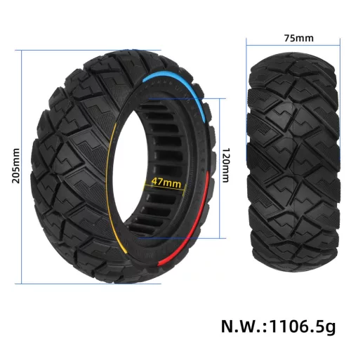 9x3,0-5,5 diamond off-roadtömör gumi 3 színnel