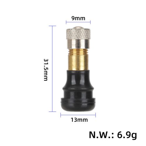 Longer straight valve for tubeless tire