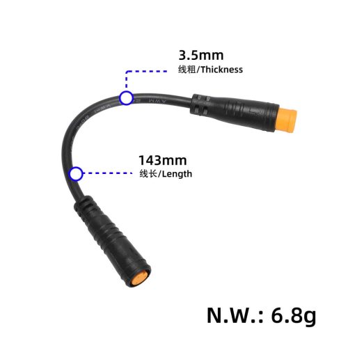 E-bike Connection Cable with 3 Pin Female to Male Plugs