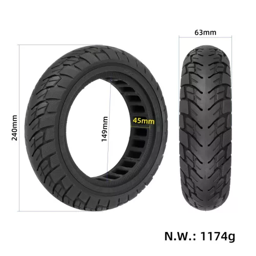 10x2,5(60/70-6,5) off-road tömör gumi (45mm slot）