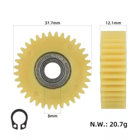   36 fogas nylon fogaskerék 608 csapággyal – 38 mm, elektromos járművekhez