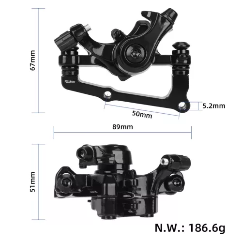 Hátsó féknyereg 180mm – fekete