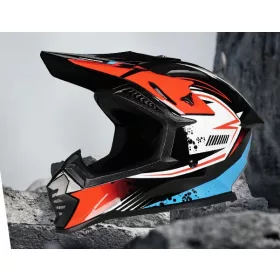 Cross bukósisak L-méret piros -fekete 