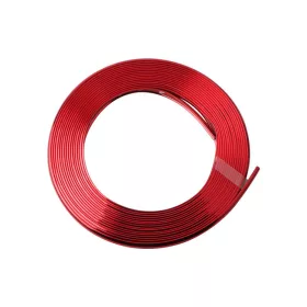 Piros galvanizált ütközésvédő szalag – 8 m
