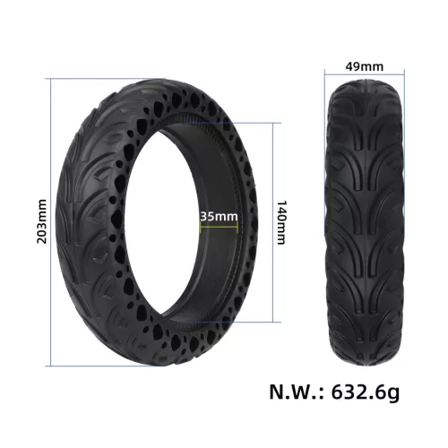 8 1/2x2Tömör gumi/ Xiaomi M365（fekete）