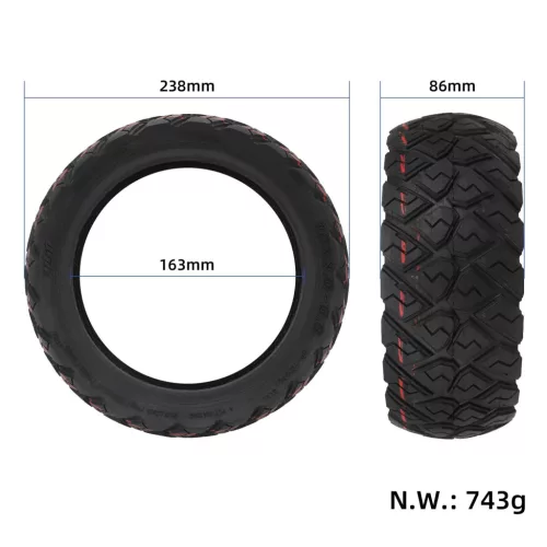 Külső gumi 10×3-6,5 tubeless off-road – 10 colos, 6,5"-es felnis elektromos rollerekhez