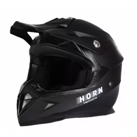 Gyerek Cross sisak Matt -fekete piros XS méret