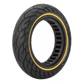 10×2,50-6,1 Tömör gumi  sárga csíkkal